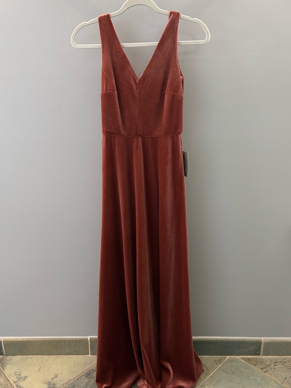NWT V-Neck Velvet Maxi Dress